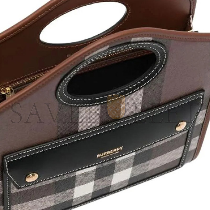 BURBERRY MINI POCKET TOTE BAG 80713861 (26.5*23*6cm)